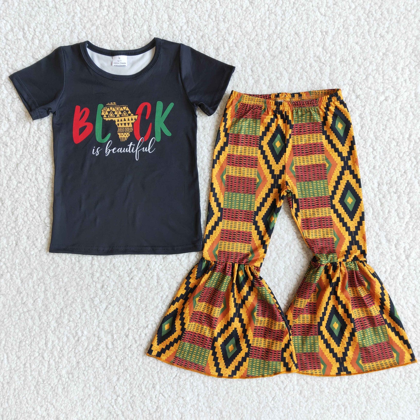 B7-16 Black History Month Aztec Design Baby Girls Outfits