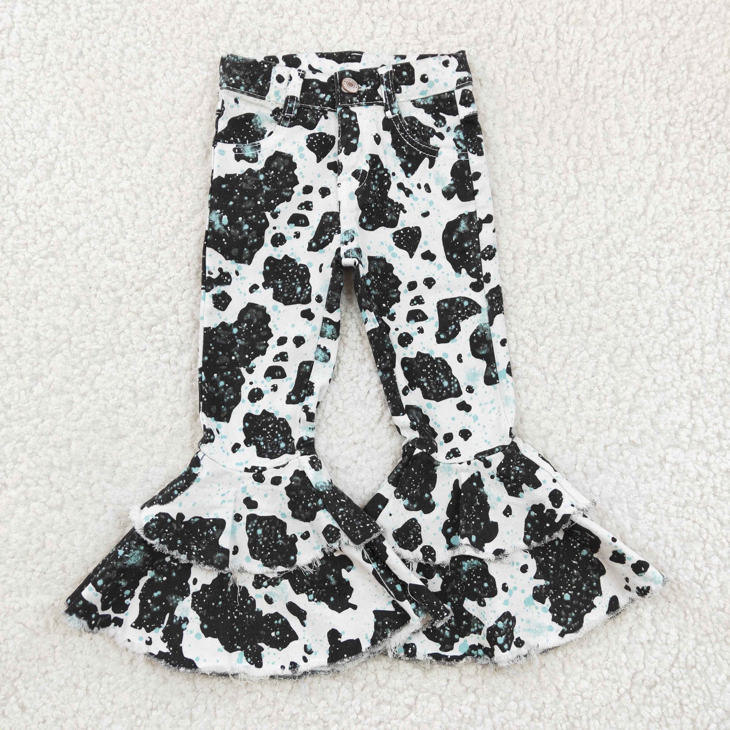 P0031 Cow Print Aztec Denim Jeans