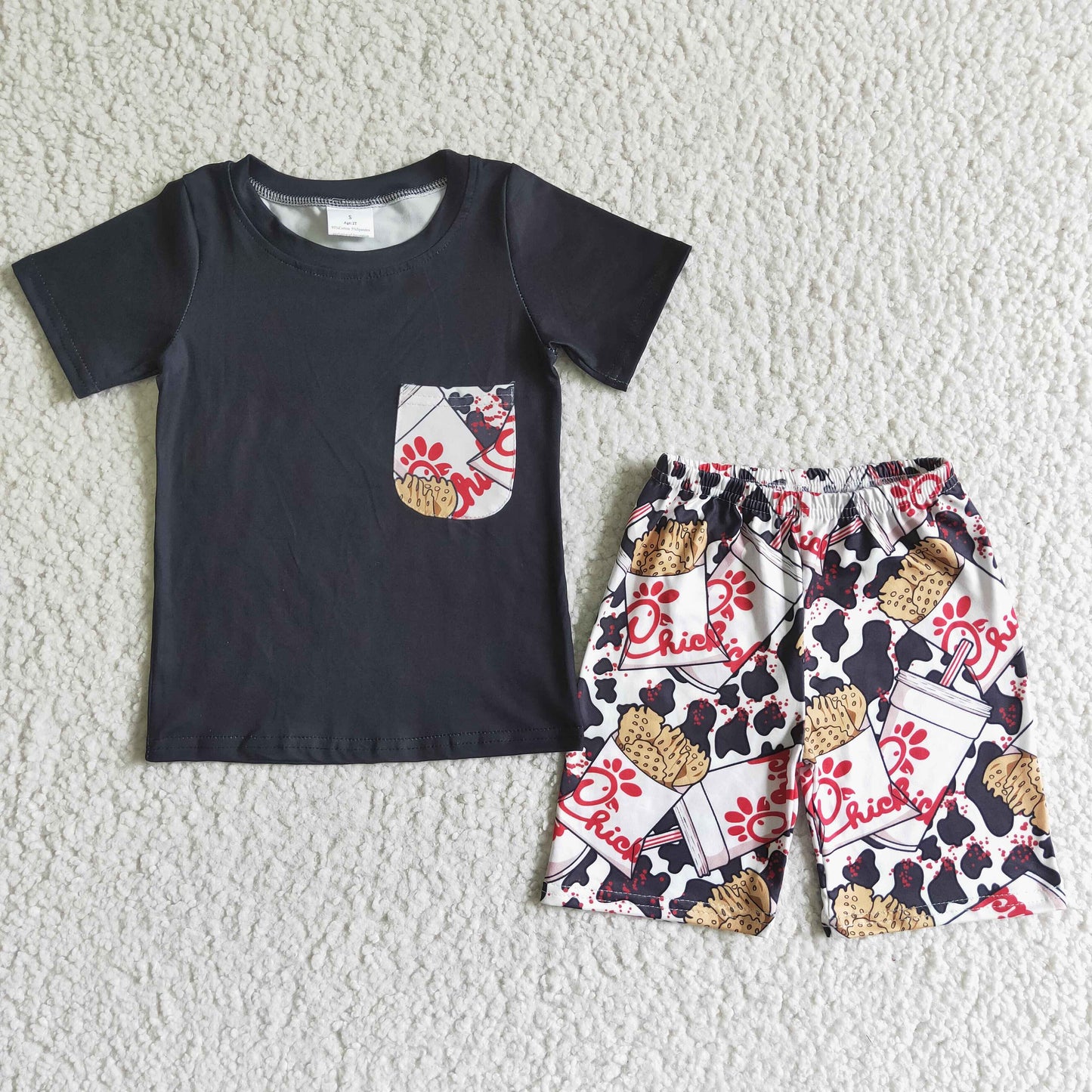 BSSO0079 Black Summer Boys Outfits