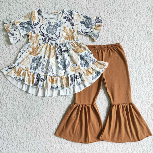 GSPO0113 Western Hi Low Baby Kids Outfits