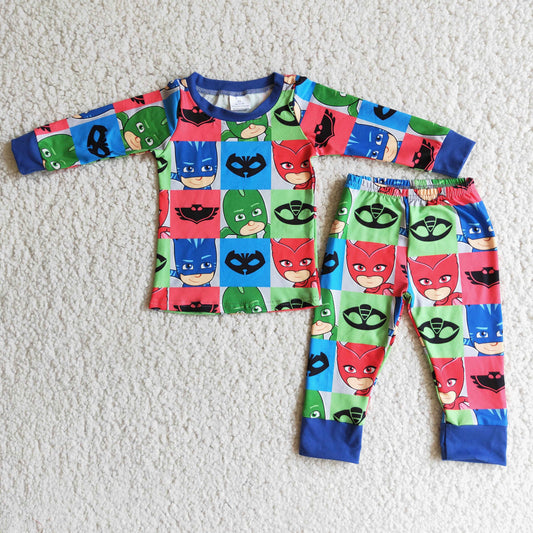 Boys Cartoon Cool Long Sleeve High Quality Pajamas