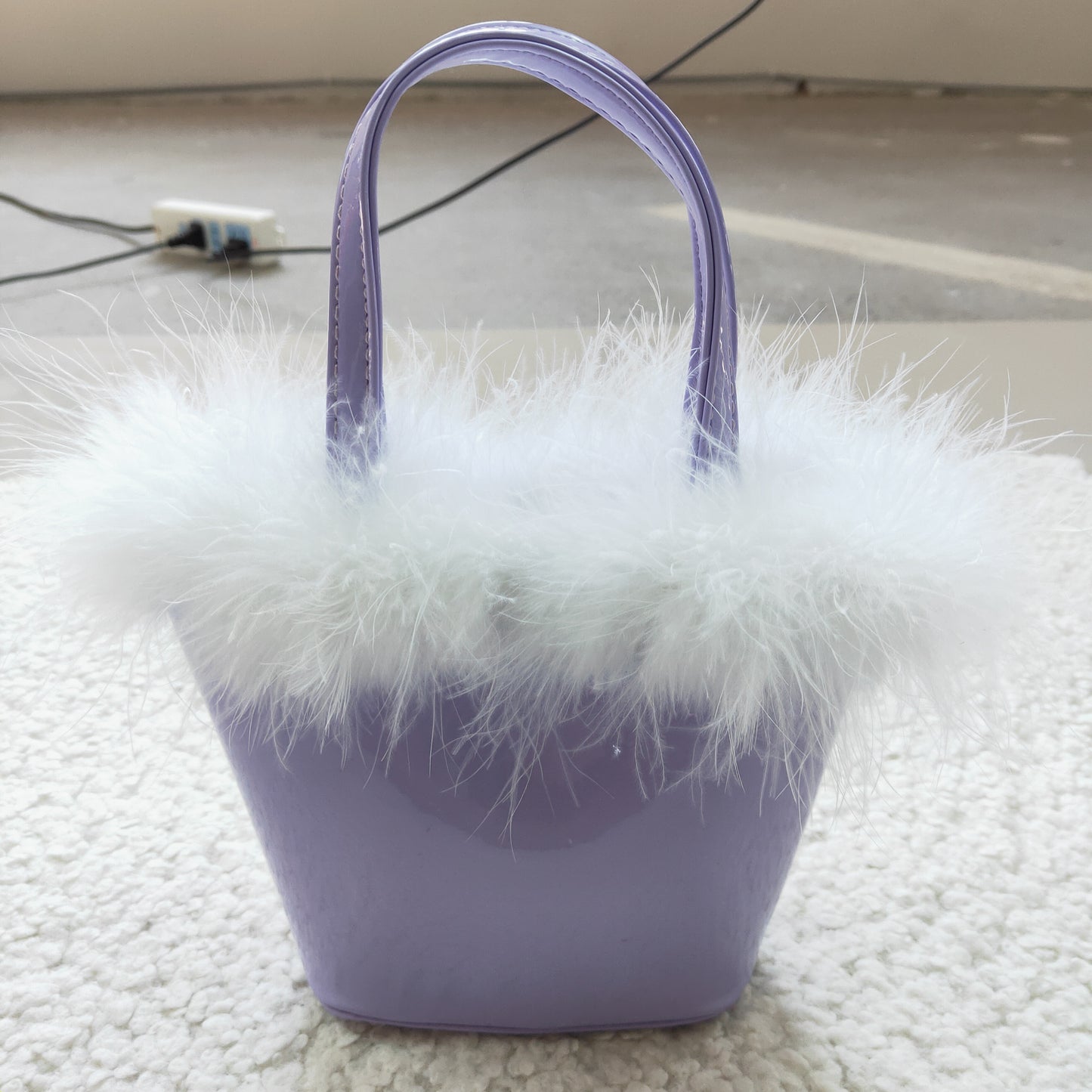 BA0032 Purple Leather Bag