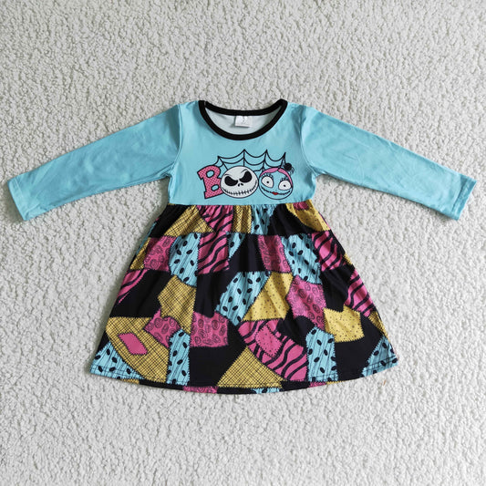 GLD0083 Halloween Boo Girls Dress