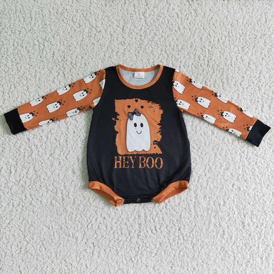 LR0136 Hey Boo Halloween Bummies Romper