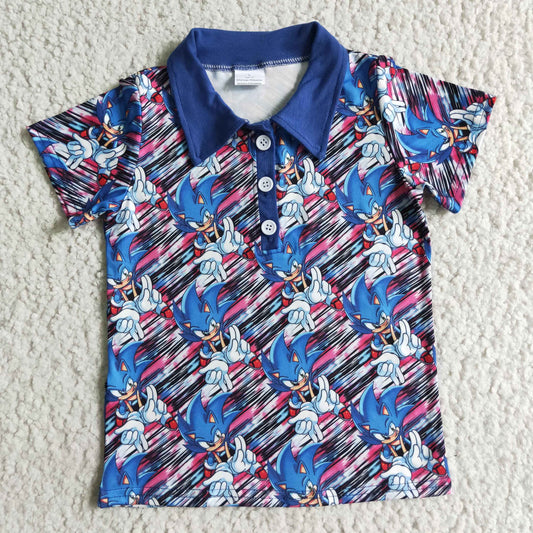 BT0027 Boys Blue Short Sleeve T-shirts