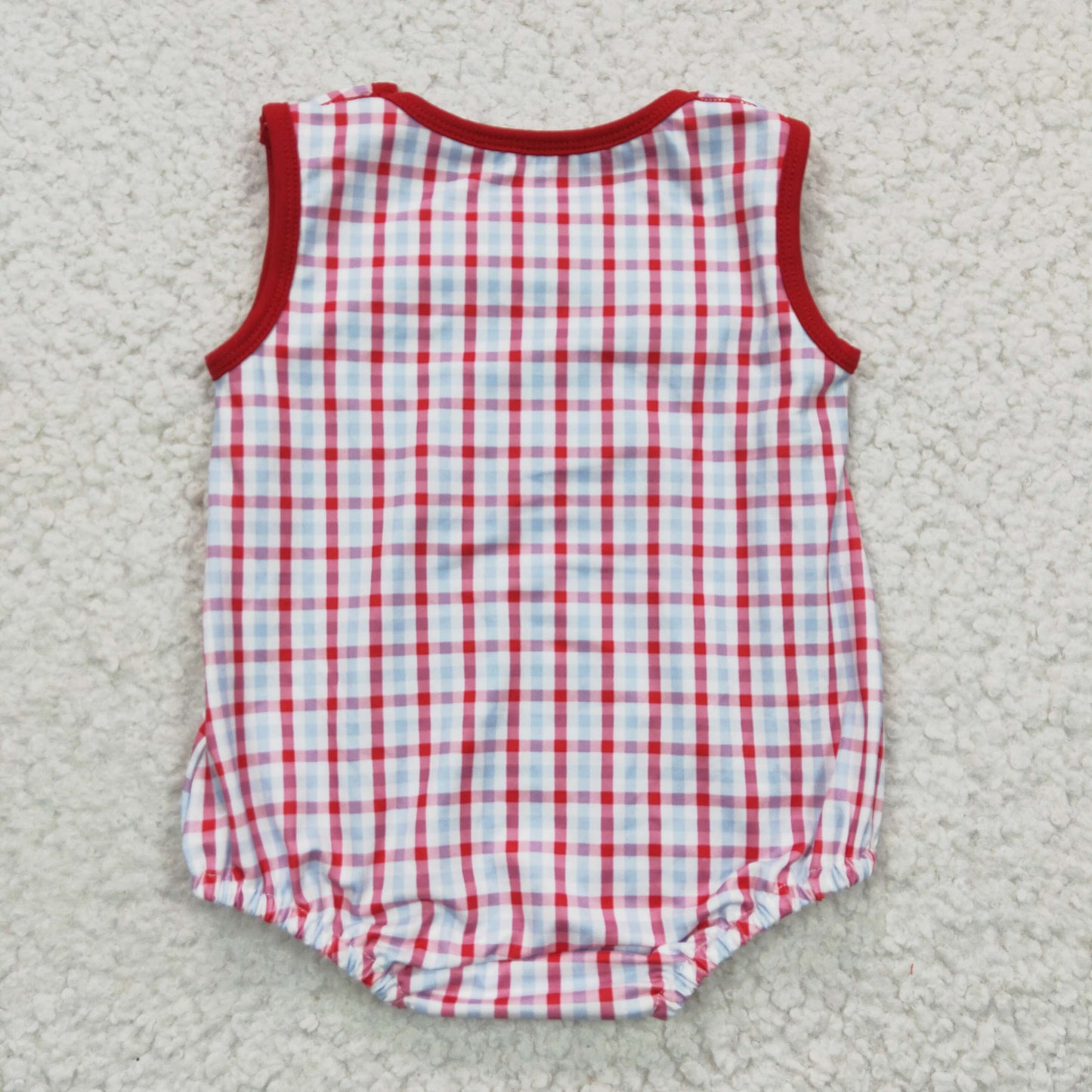 SR0157 Embroidery Crab Boys Summer Romper