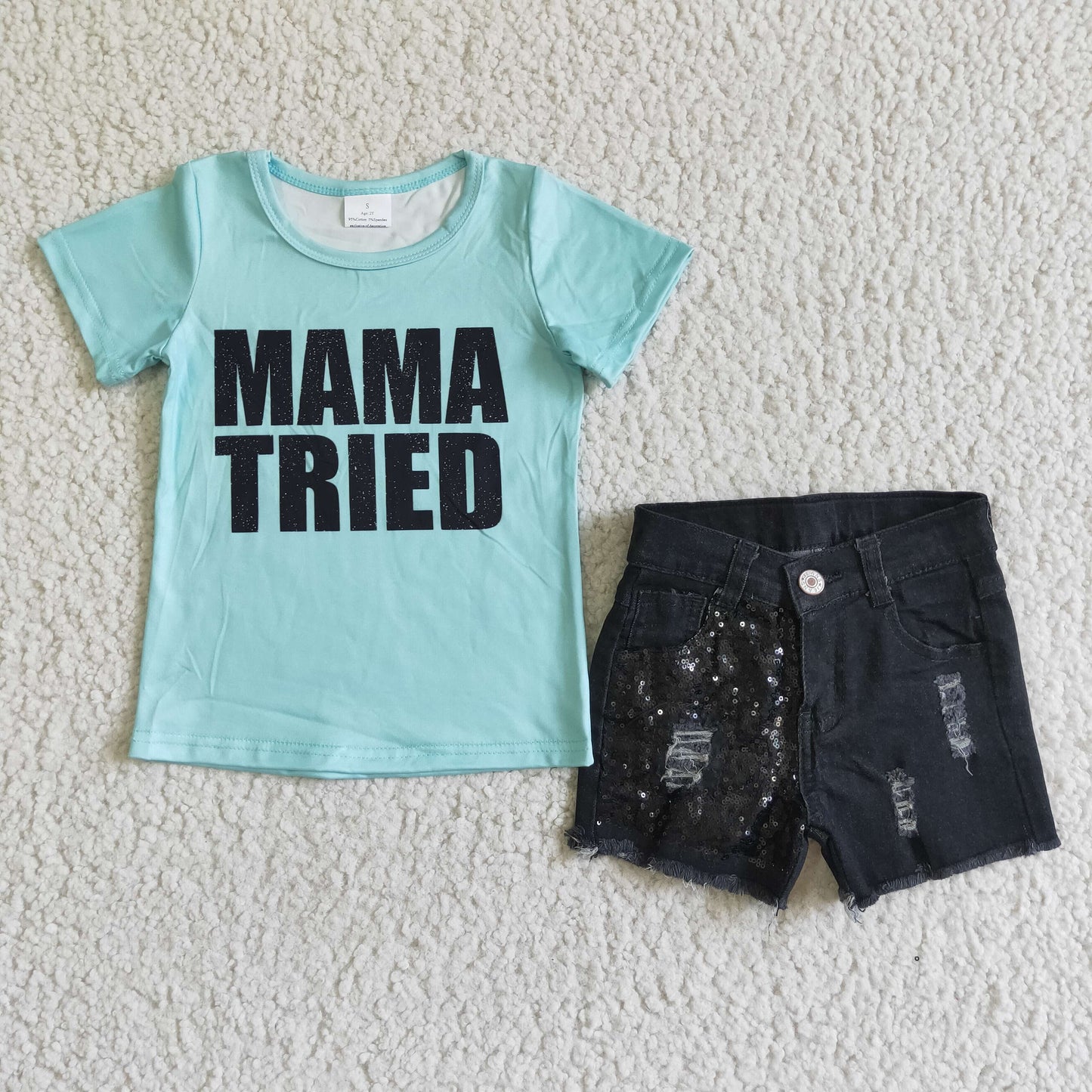 D11-18 Mama Tried Summer Black Denim Jeans