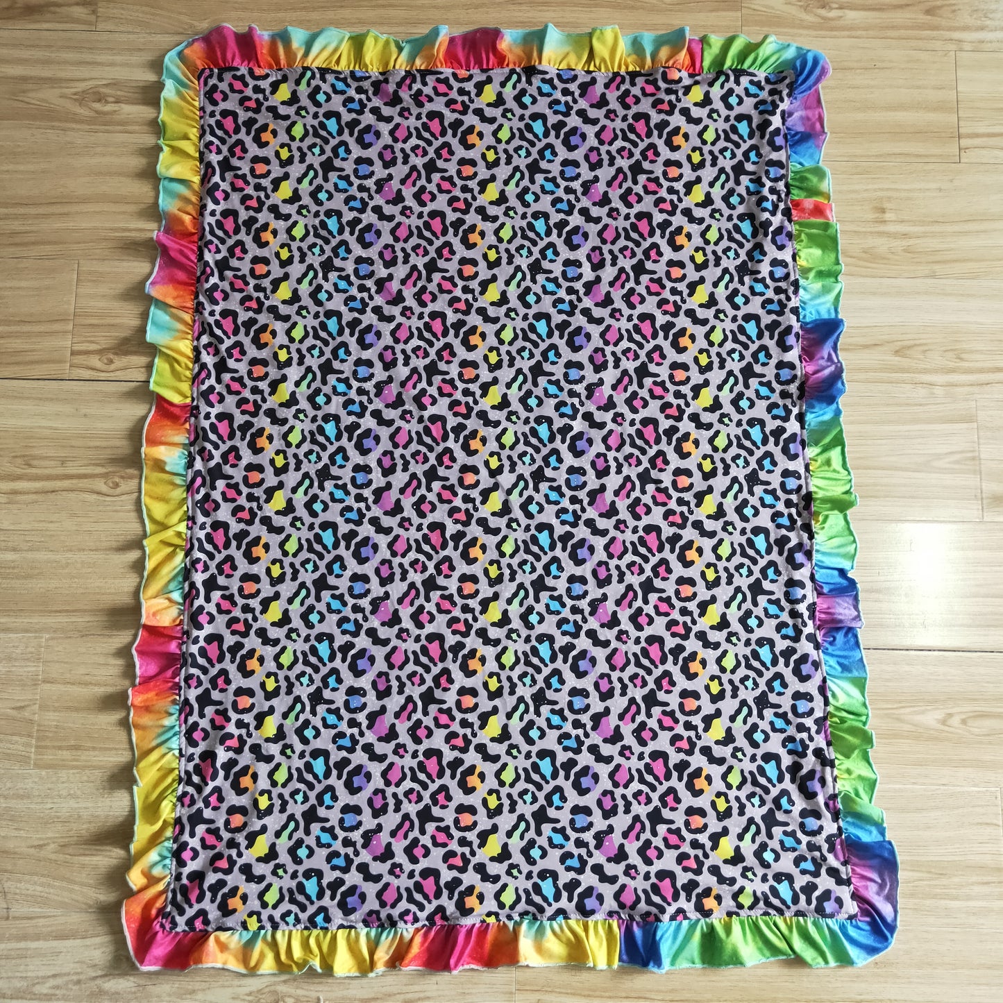 BL0028 Colorful Leopard Print Kids Blanket