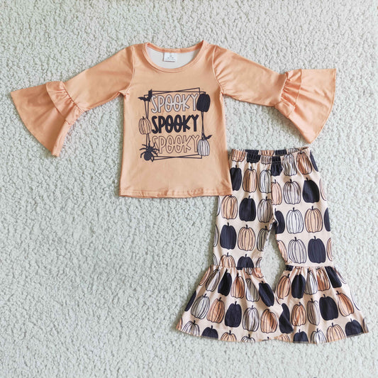 GLP0181 Spooky Halloween Pumpkin Girls Outfits