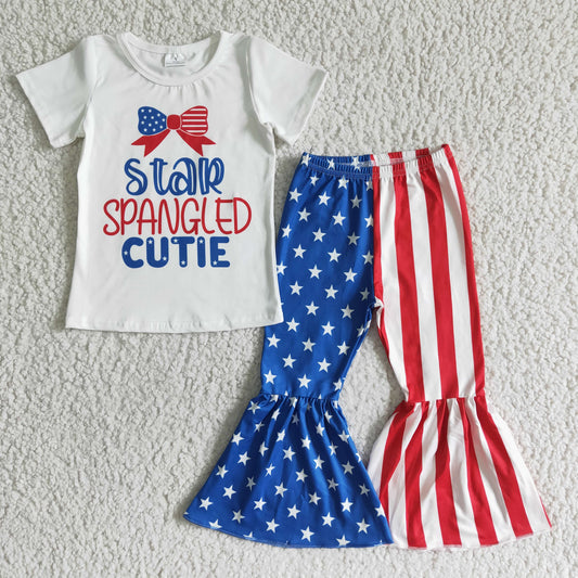 NC0006 4th Of July Cool Baby Girls Outfits