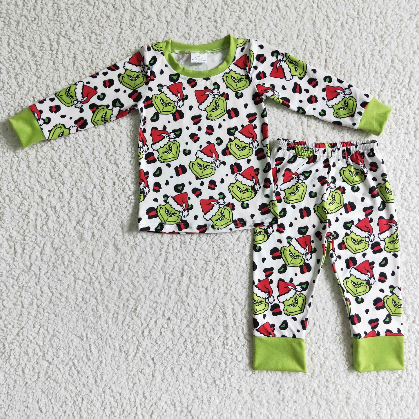 BLP0076 Christmas Green Boys Pajamas