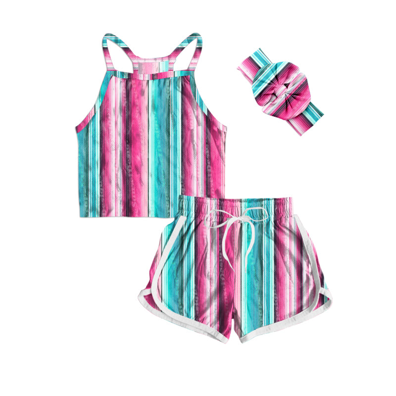(pre order)Colorful Spaghetti Strap Girls Summer Set