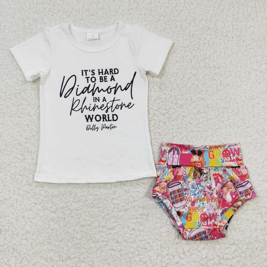 GBO0081 Fashion Singer Baby Girls Bummies Set