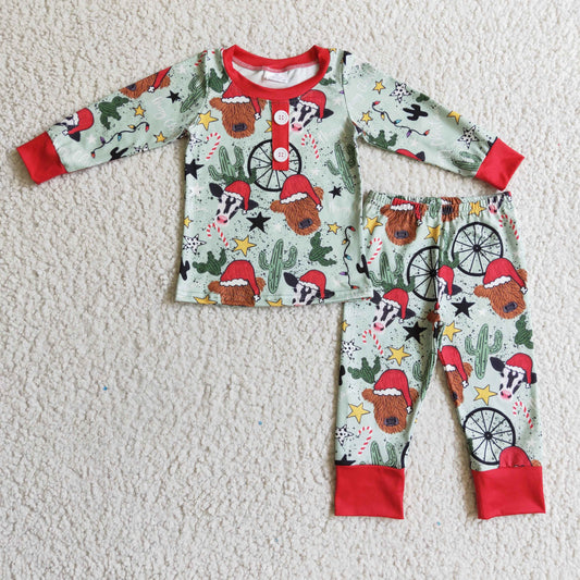 BLP0131 Christmas Heifer Baby Boy Pajamas