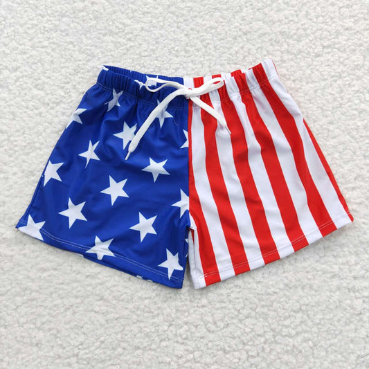 S0089 4th Of July Boys Swimming Trunks