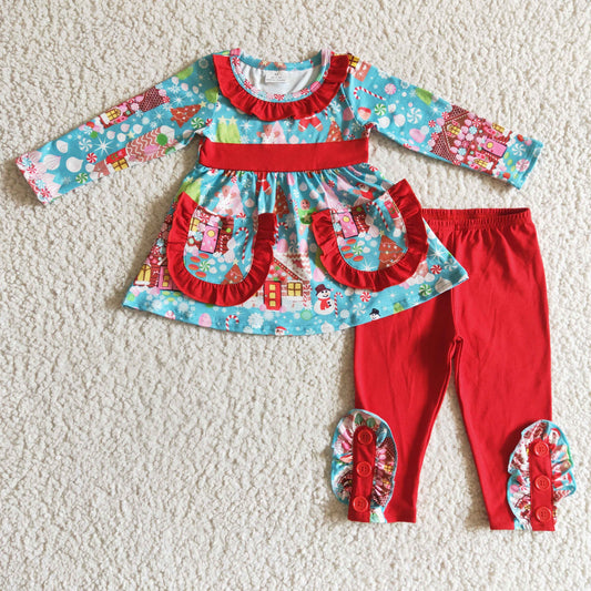 GLP0247 Christmas Pockets Girls Outfits