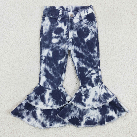 P0035 Blue Tie Dye Denim Jeans