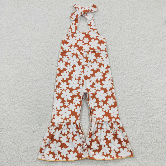 USA SHOP SR0315 White Flower Orange Baby Girls Jumpsuits