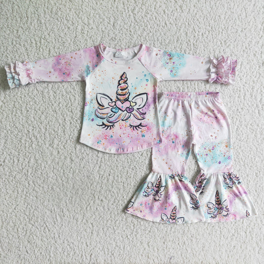 6 B3-16 Unicorn Long Sleeve Baby Cute Outfits
