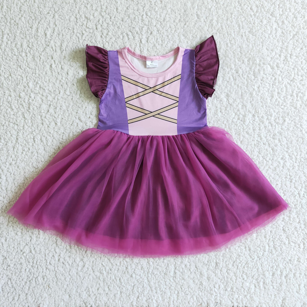 GSD0128  Cartoon Halloween Purple Tutu Dress