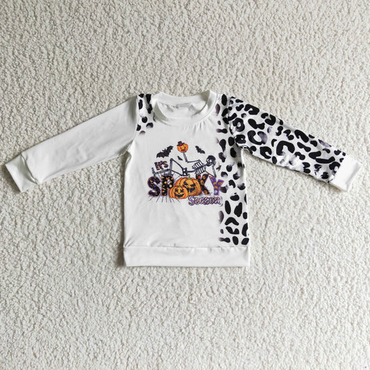 BT0065 Spooky Leopard Halloween Top