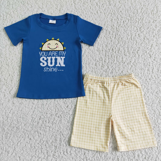 BSSO0057 You Are My Sunshine Boys Blue Summer Set
