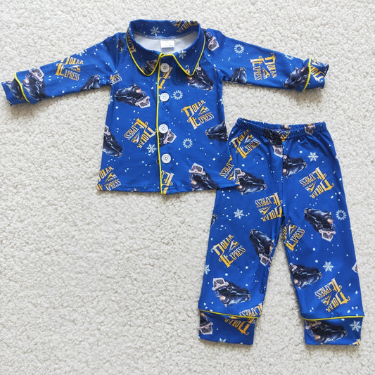 Fashion Boys Cartoon Print Winter Pajamas