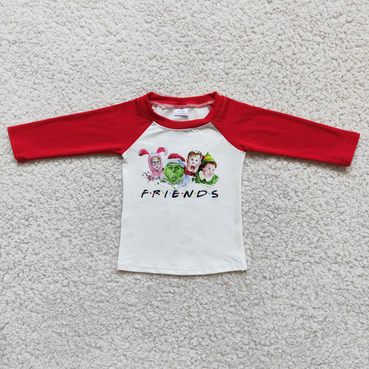 Boys Cartoon Long Raglan Sleeve Tunic Winter T-shirts