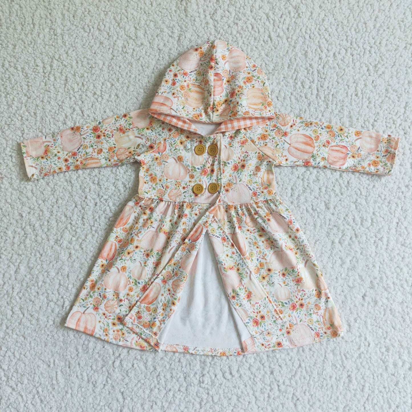 GT0008 Fall Pumpkin Hoodie Dress
