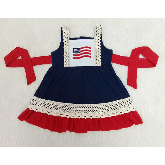Embroidery 4th Of July Girls Dress