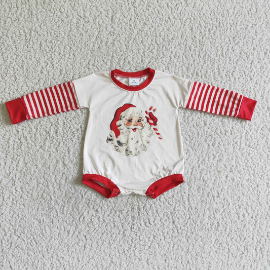 LR0104 Christmas Santa Baby Kids Bummies Romper