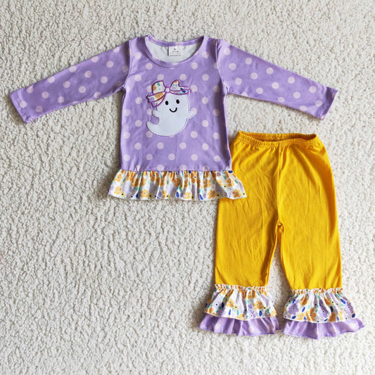 GLP0200 Halloween Embroidery Ghost Girls Outfits