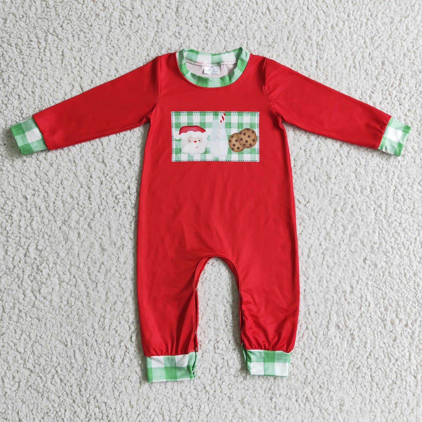 LR0189 Christmas Santa Milk Santa Boys Romper