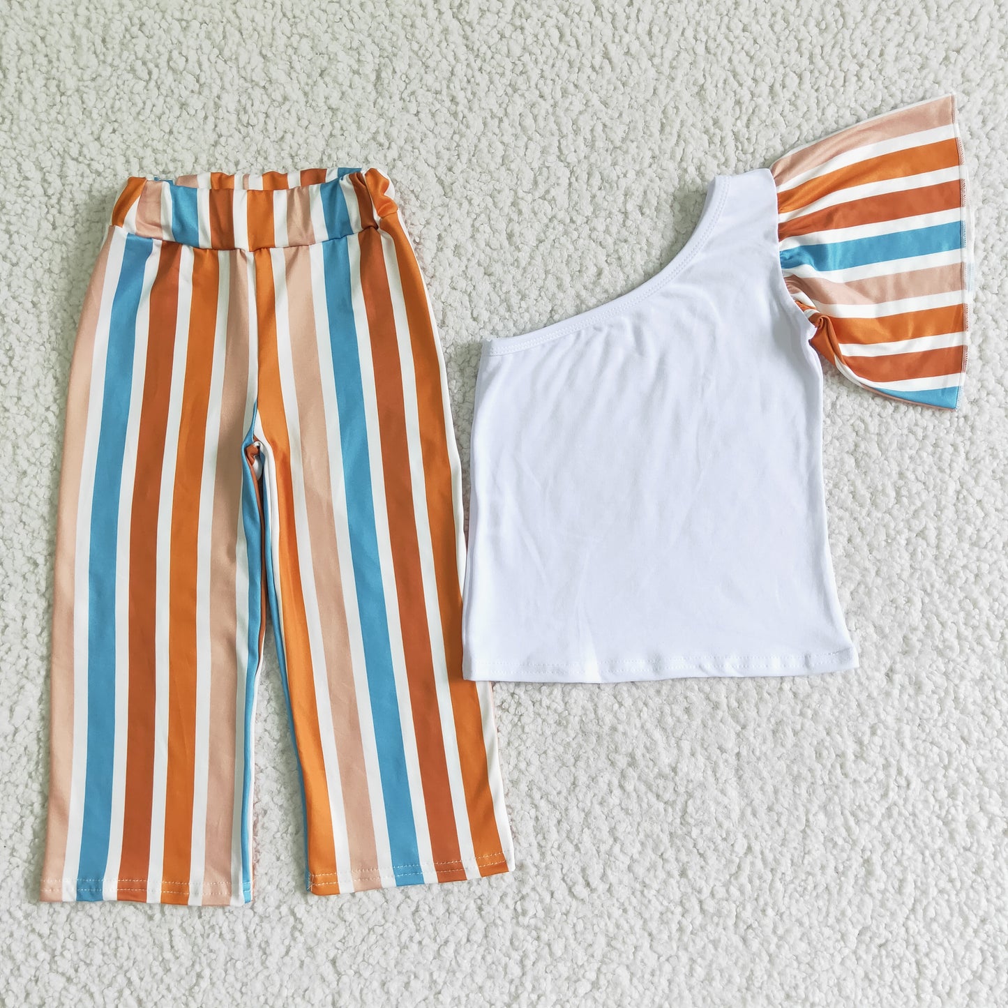 GSPO0076 Striped Print Baby Girls Outfits
