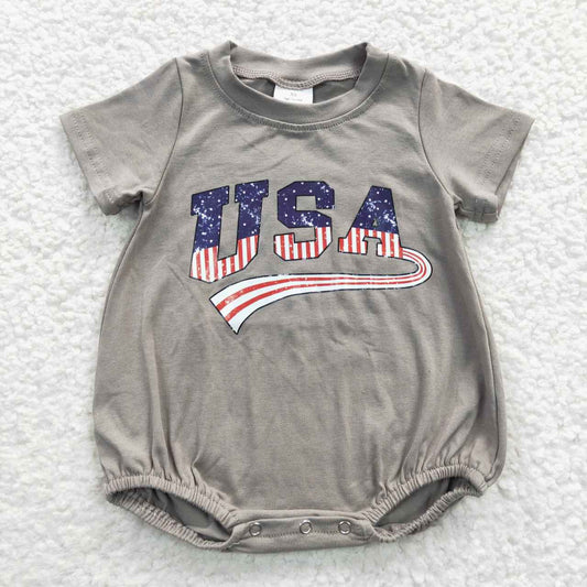 SR0287 4th Of July USA Kids Romper