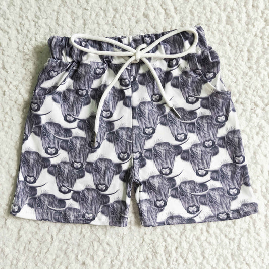 SS0001 Highland Cow Boys Shorts