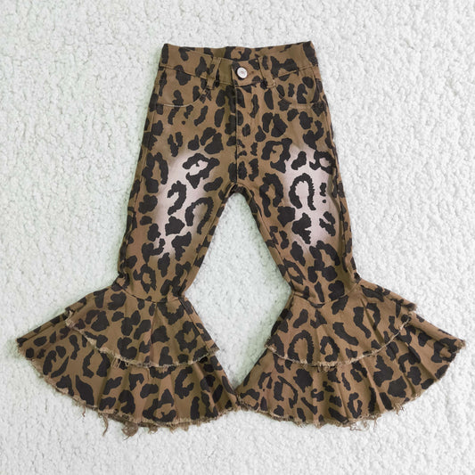 Leopard Print Denim Jeans