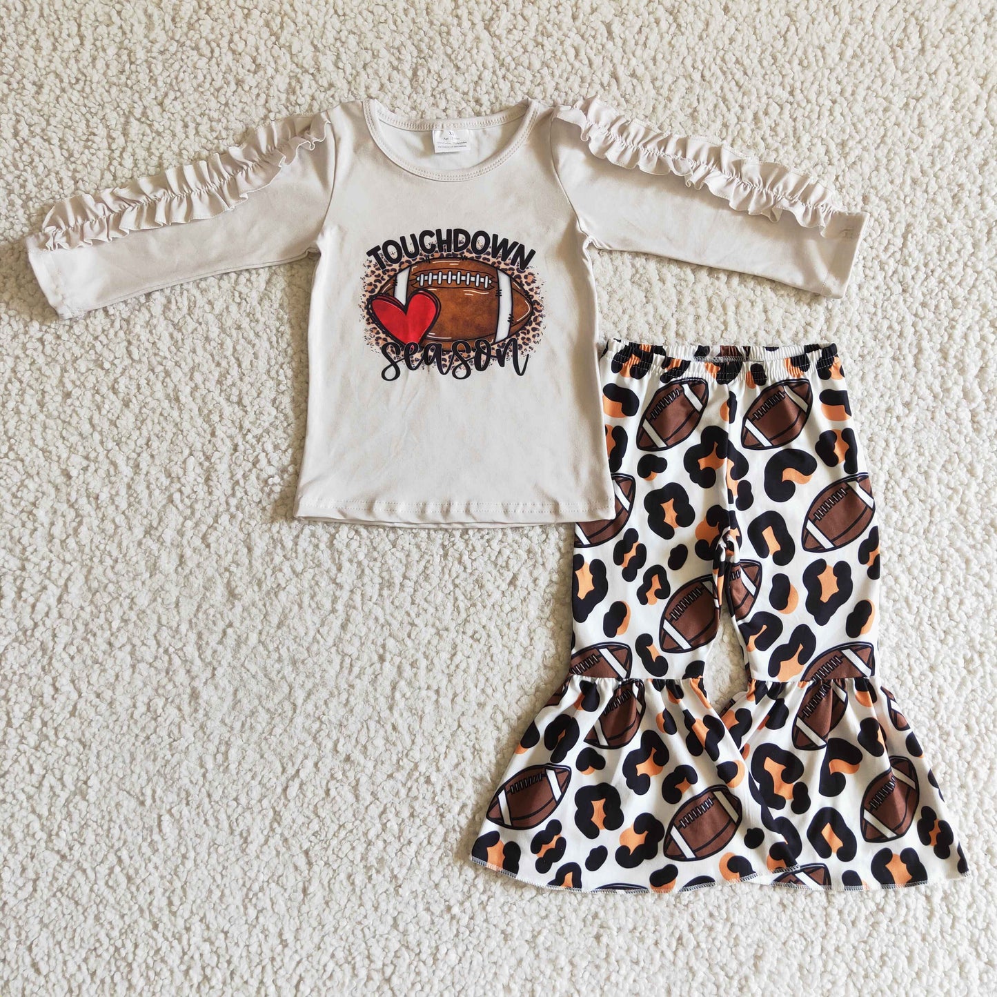 GLP0287 Fall Touch Down Season Football Leopard Print Set