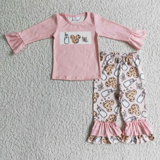 GLP0306 Pink Milk Cookie Christmas Girls Outfits