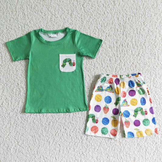 BSSO0064 Green  Boys Summer Outfits