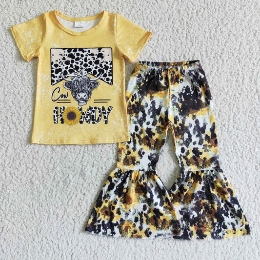 GSPO0081 Cow Howdy Baby Kids Outfits