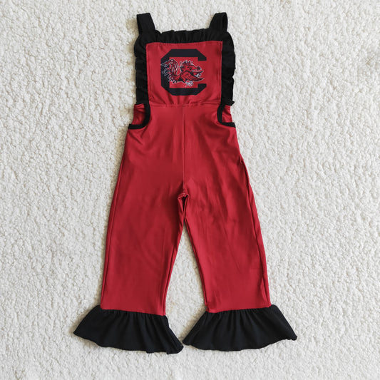 Football Team Red Overalls Set