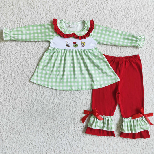 GLP0033 Christmas Baby Kids Embroidery Outfits