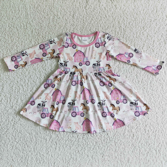 GLD0030 Farm Pink Twirl Dress