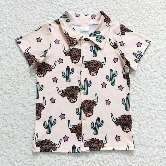 BT0133 Highland Heifer Cactus Boys Shirts