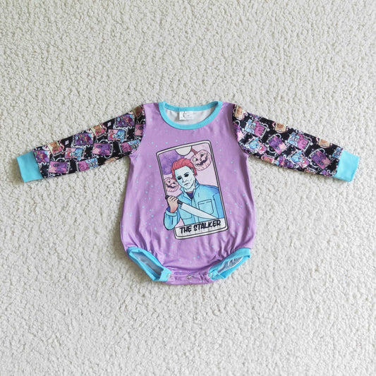 LR0088 Halloween Long Sleeve Girls Bummies Romper