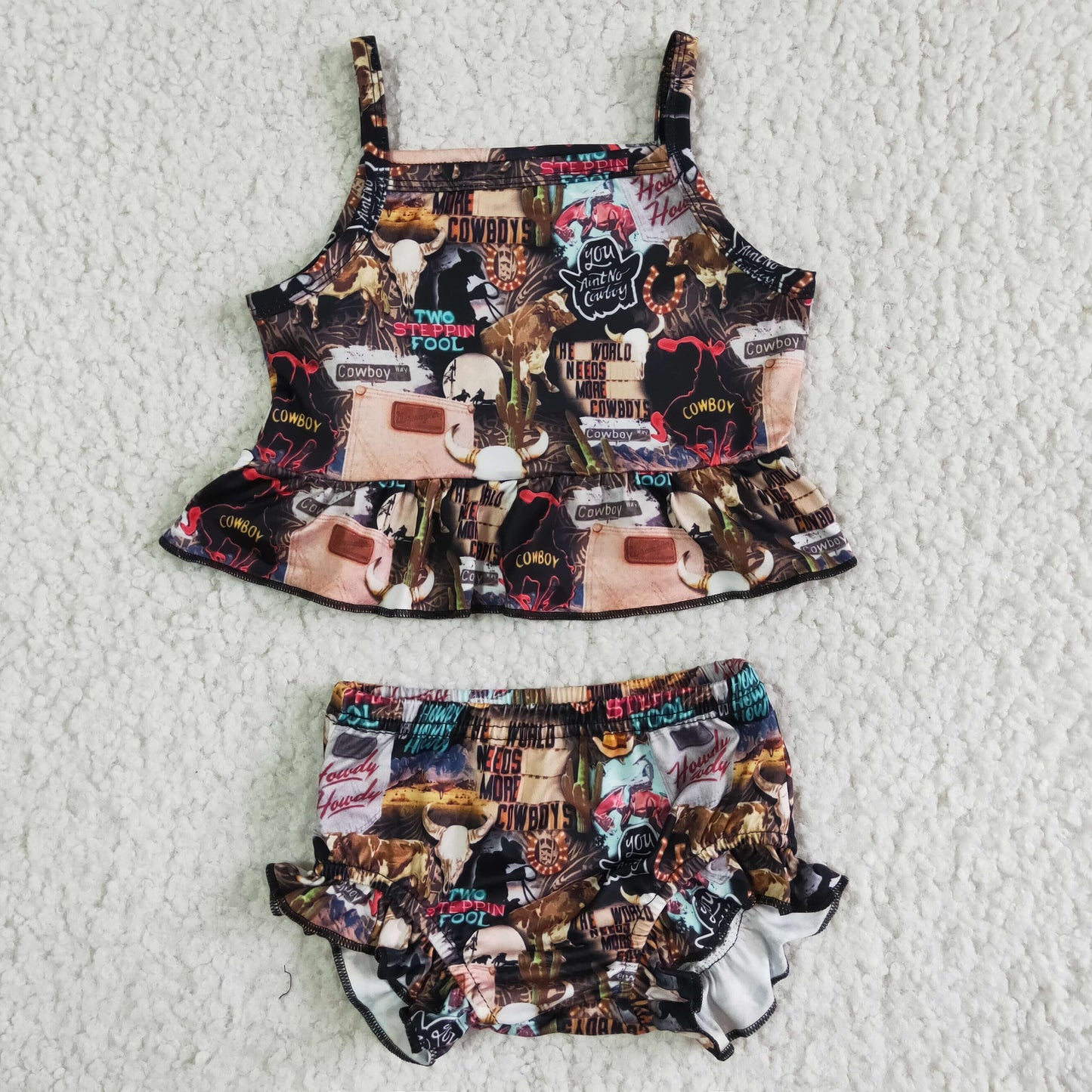 GBO0008 Western Bummies Baby Girls Set