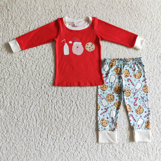 BLP0104 Christmas Cookie Milk Boys Pajamas