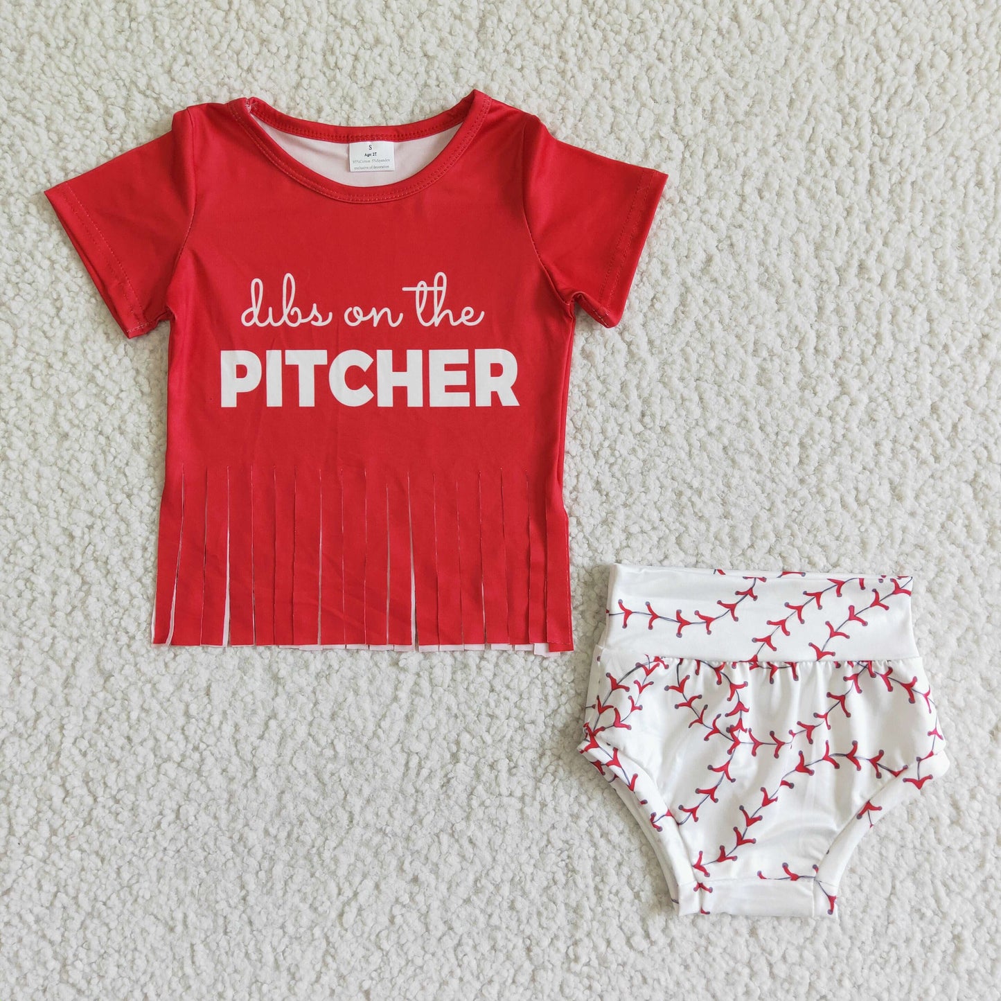 GBO0002 Short Sleeve Baseball Bummies Set