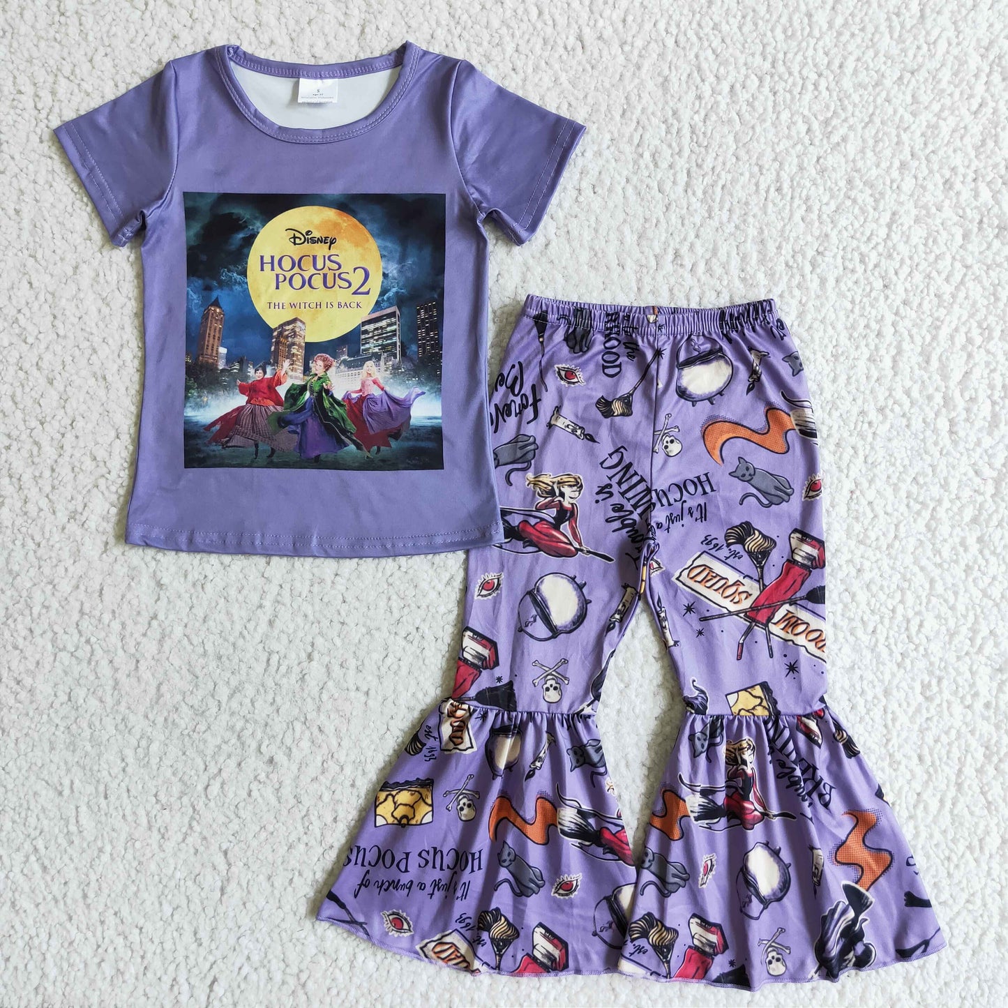 GSPO0132 Halloween Cartoon Girls Purple Outfits